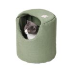 Cama para Gatos Tipo Cilindro Verde