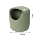 Cama para Gatos Tipo Cilindro Verde - Imagen 2