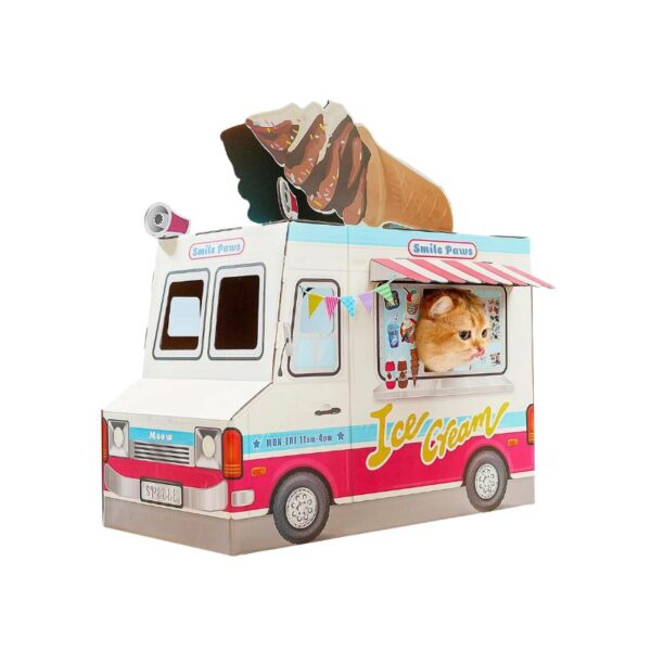 Smile Paws Rascador Casita Ice Cream Truck