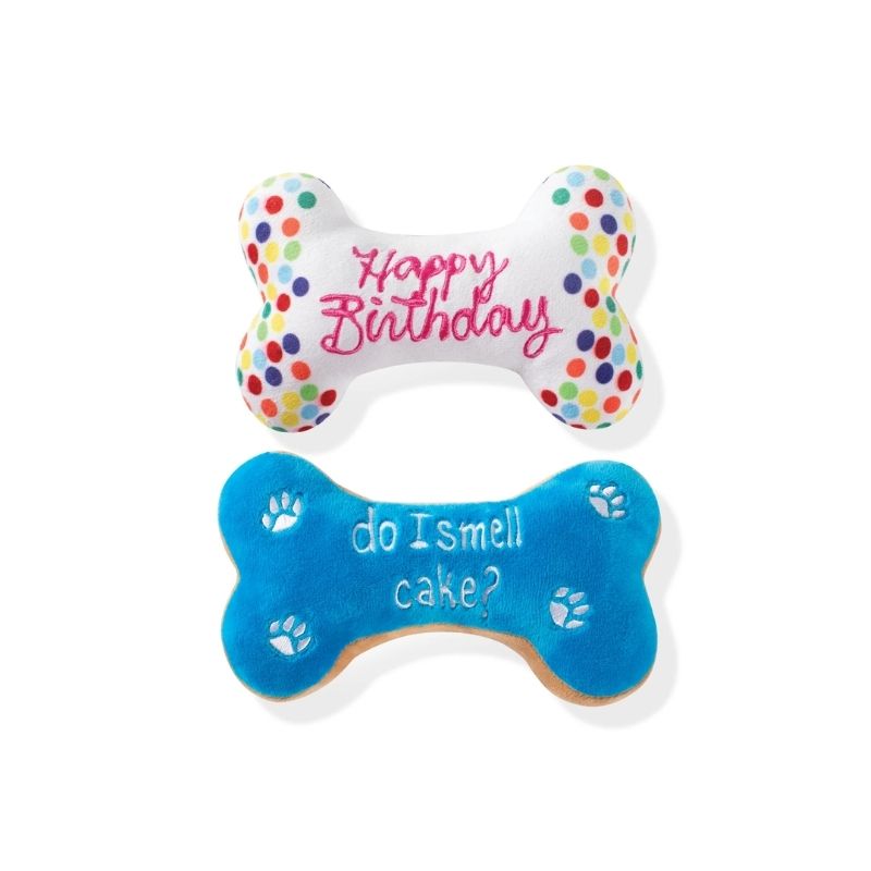 FRINGE BIRTHDAY BONE COOKIES DOG TOYS