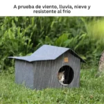 Casita Plegable Para Gatos Gris