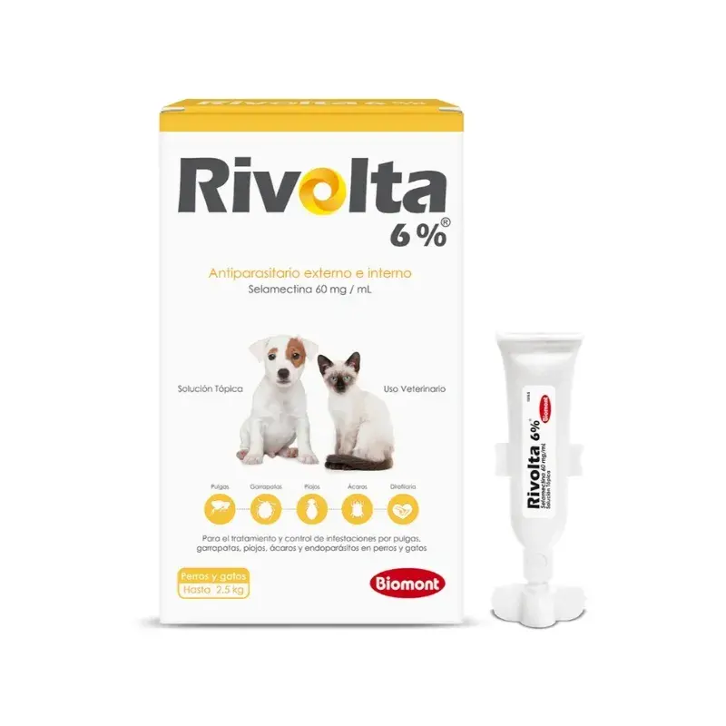 Rivolta 6% 0.25 ml Hasta 2.5 kg Pipeta Rivolta 6% 0.25 ml Hasta 2.5 kg Pipeta