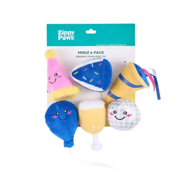ZippyPaws Miniz 6-Pack Party